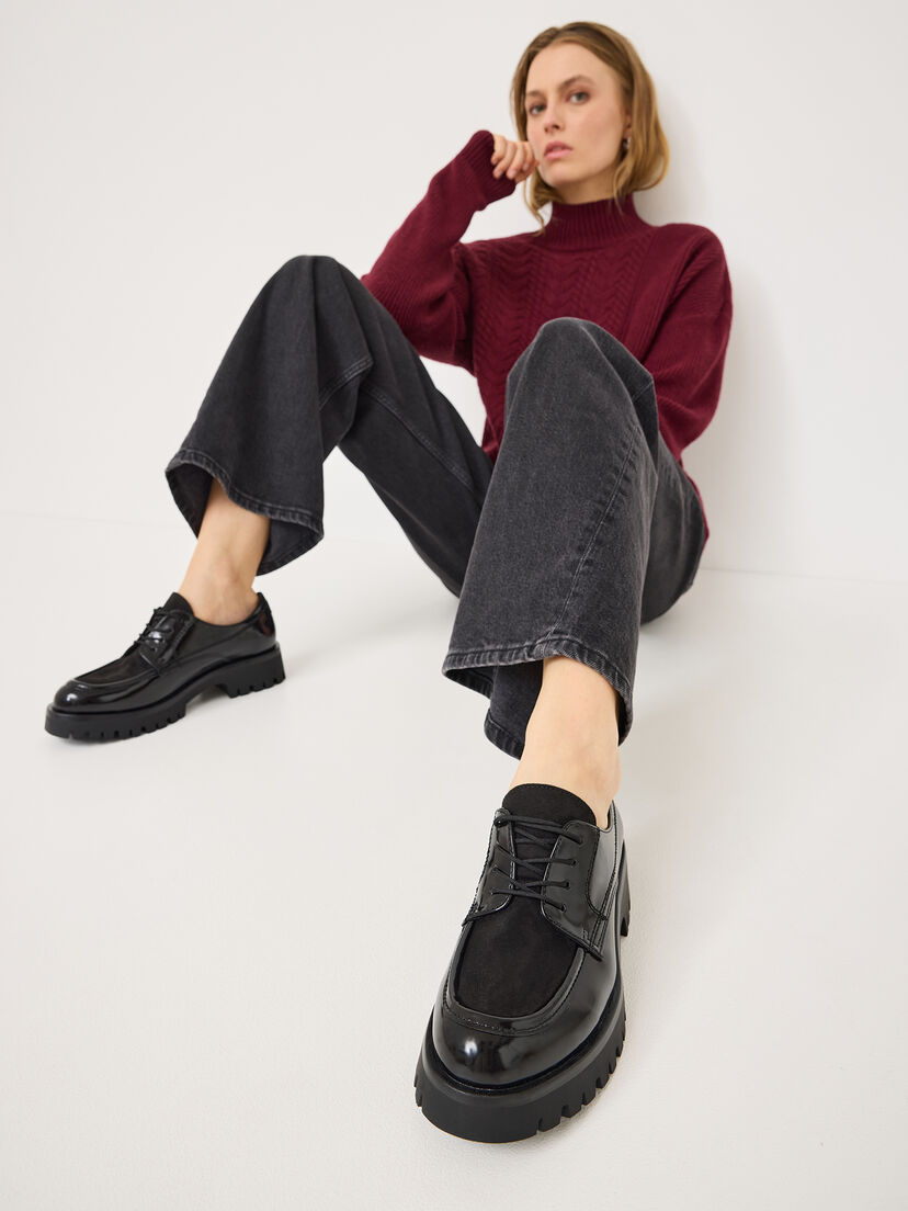 Lage schoen - zwart, BLACK, hi-res