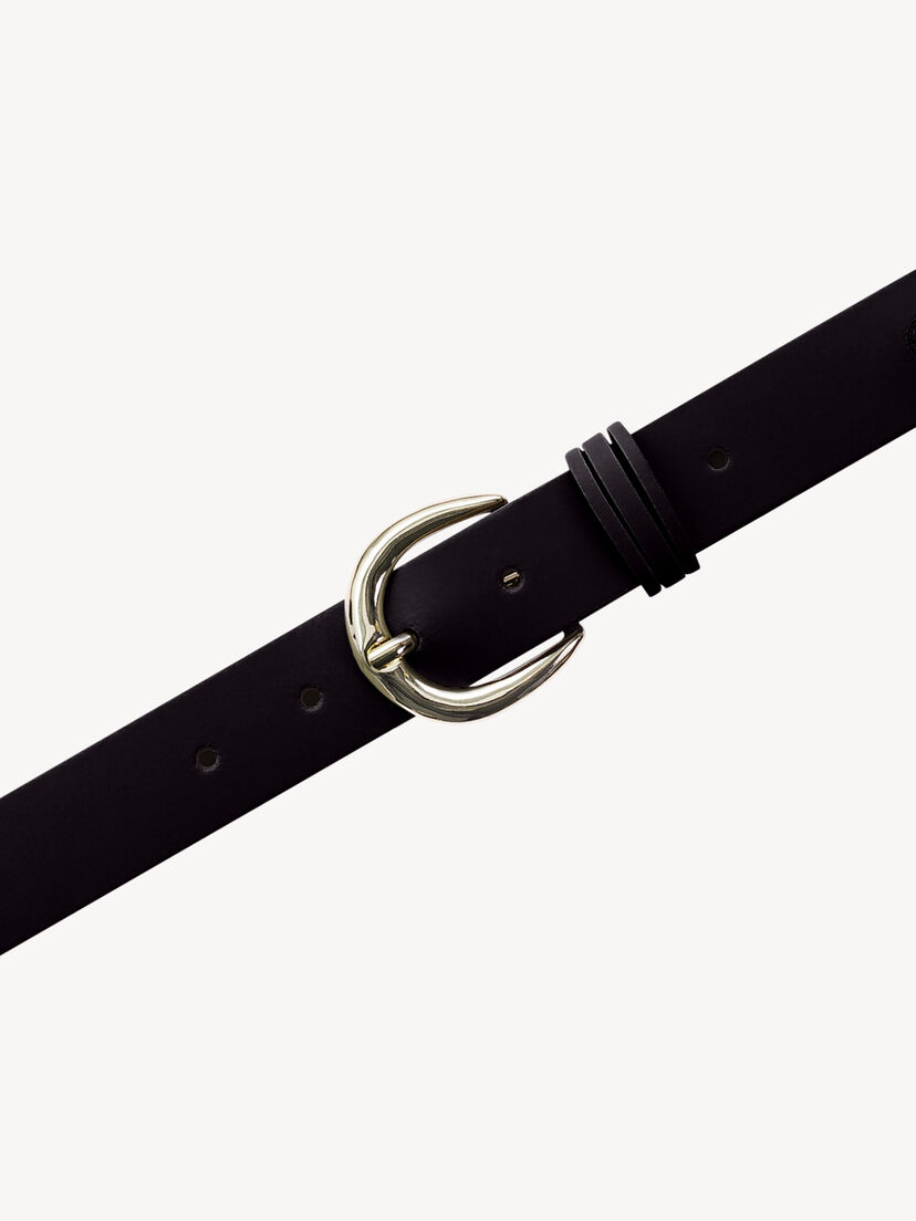 Leren riem, zwart, hi-res