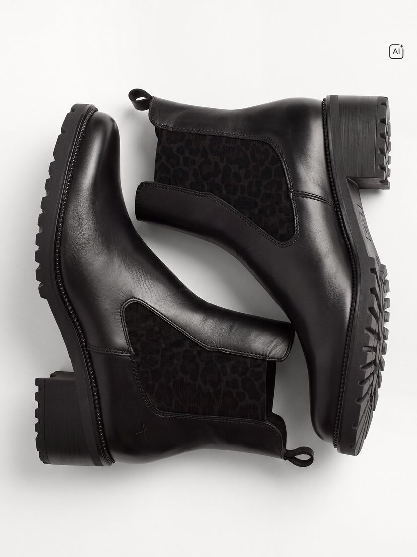 Chelseaboot, BLACK/LEOPARD, hi-res