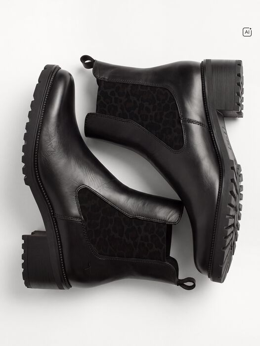 Chelseaboot, BLACK/LEOPARD, hi-res