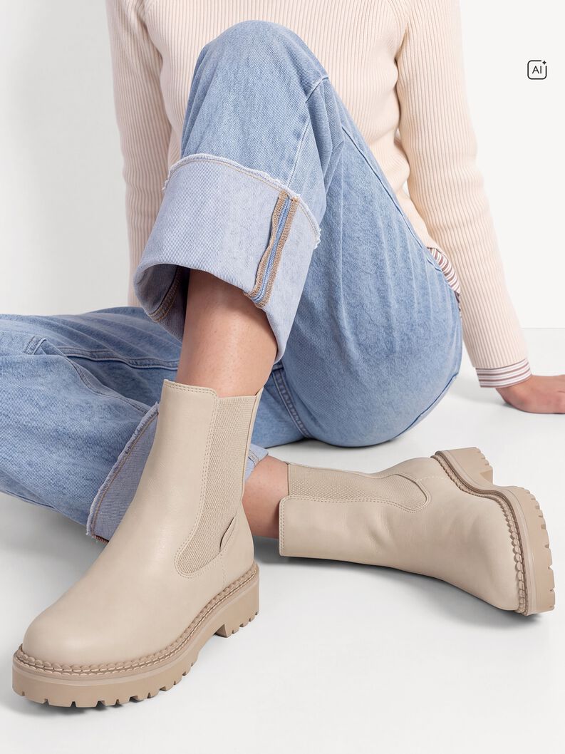 Chelsea boot - beige, beige, hi-res