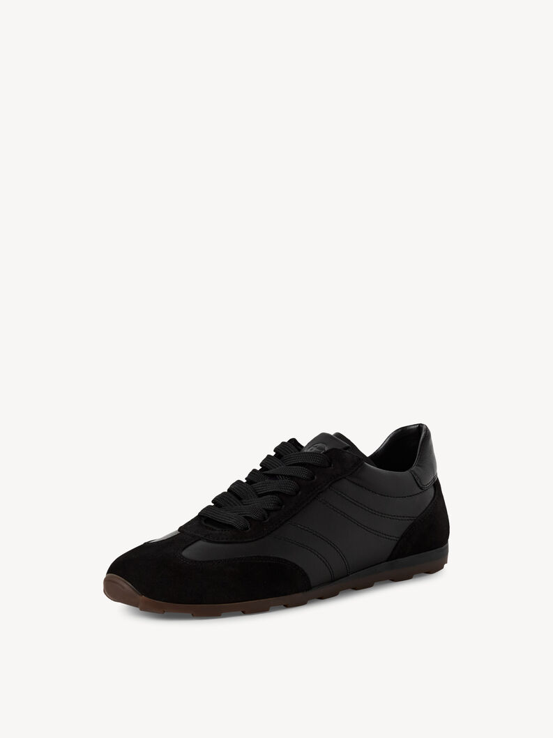 Ledersneaker - schwarz, BLACK COMB, hi-res