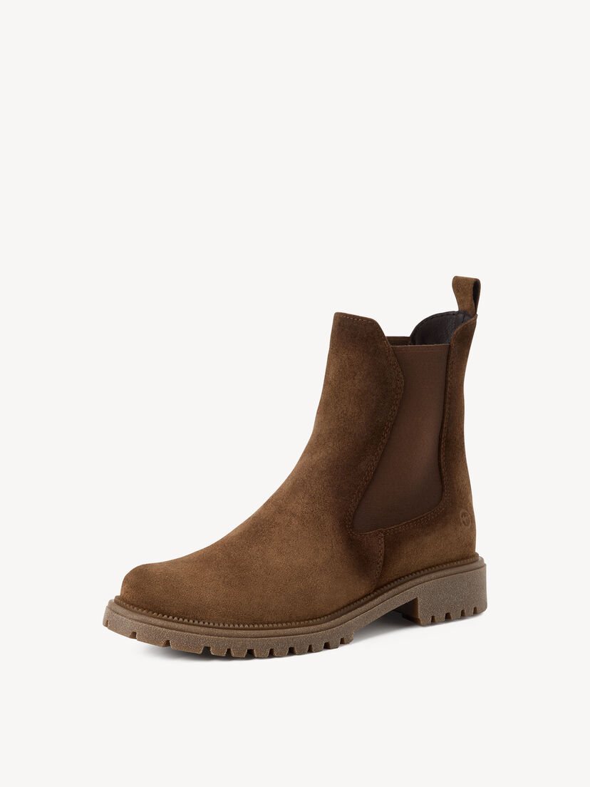 Leren Chelseaboot - bruin, BROWN, hi-res