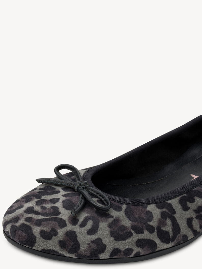 Lederballerina - grau, GREY LEOPARD, hi-res