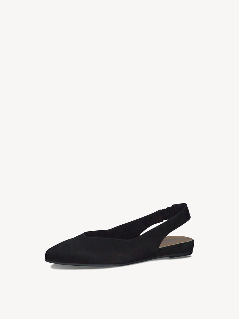 Lederslingpumps - schwarz, BLACK, hi-res