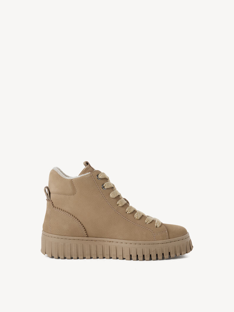 Lederstiefelette - beige, BEIGE, hi-res