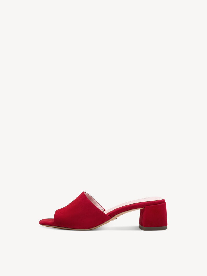 Lederpantolette - rot, RED SUEDE, hi-res