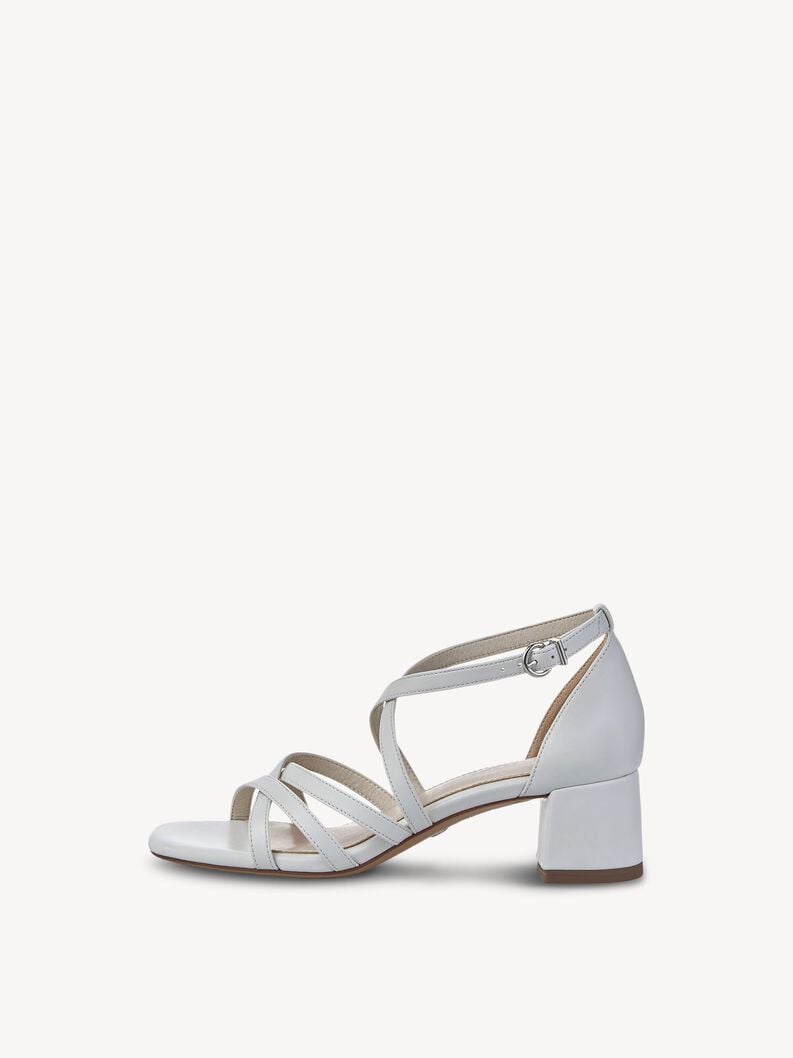 Heeled sandal - white, WHITE, hi-res