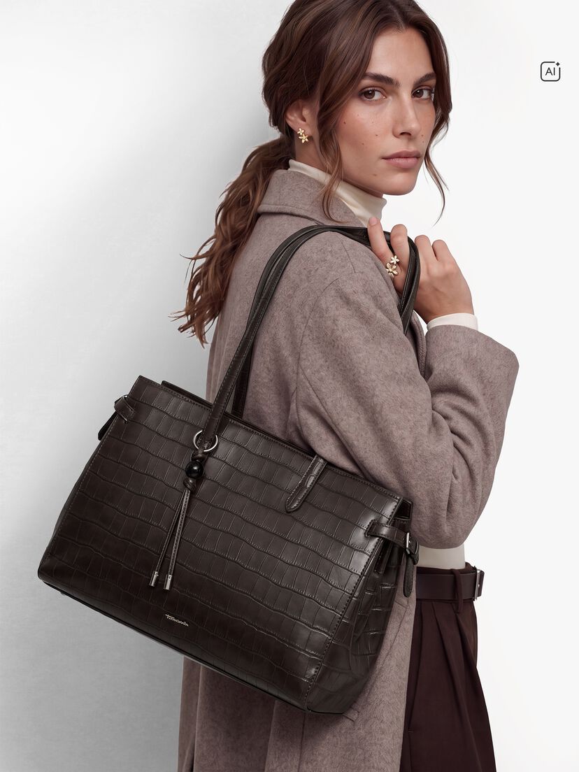 Shopper - bruin, brown, hi-res