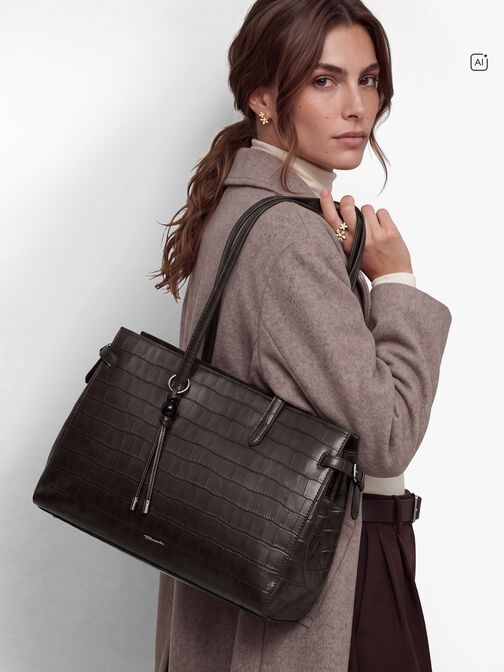 Shopper, brown, hi-res