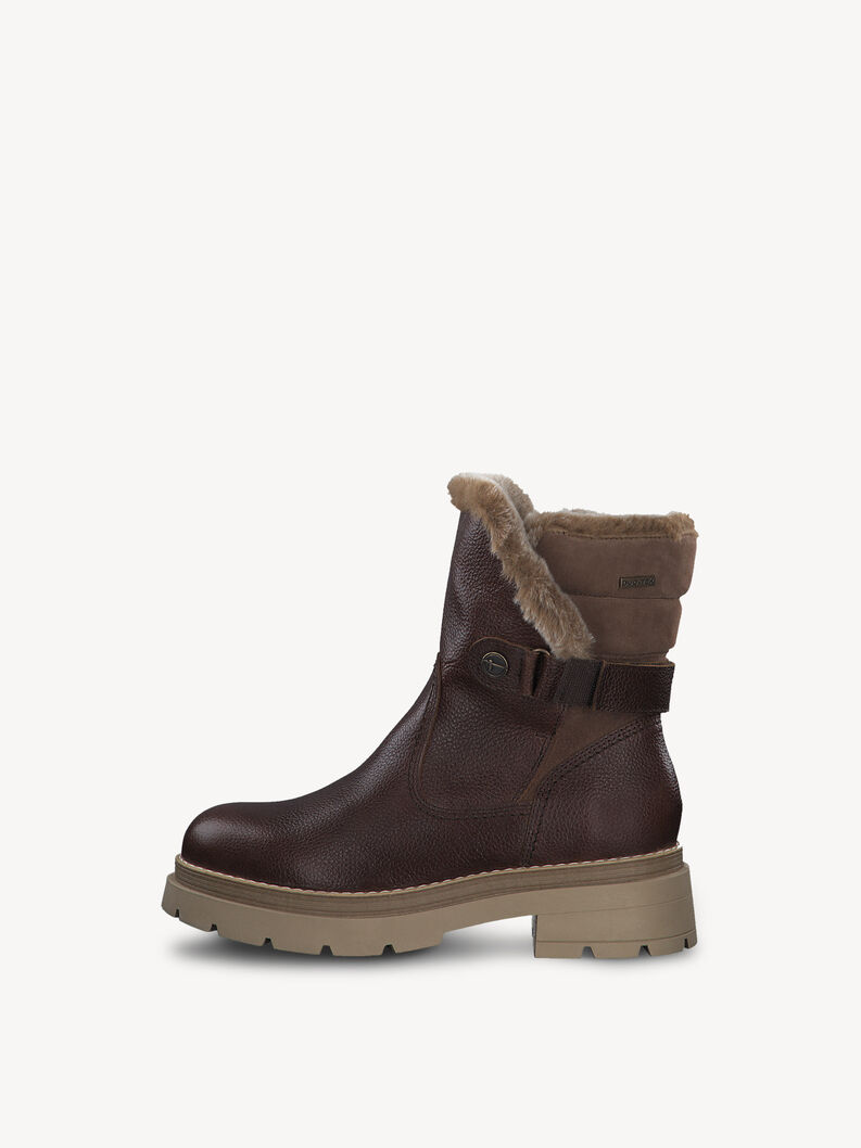 Leather Bootie - brown warm lining, CUOIO LEATHER, hi-res