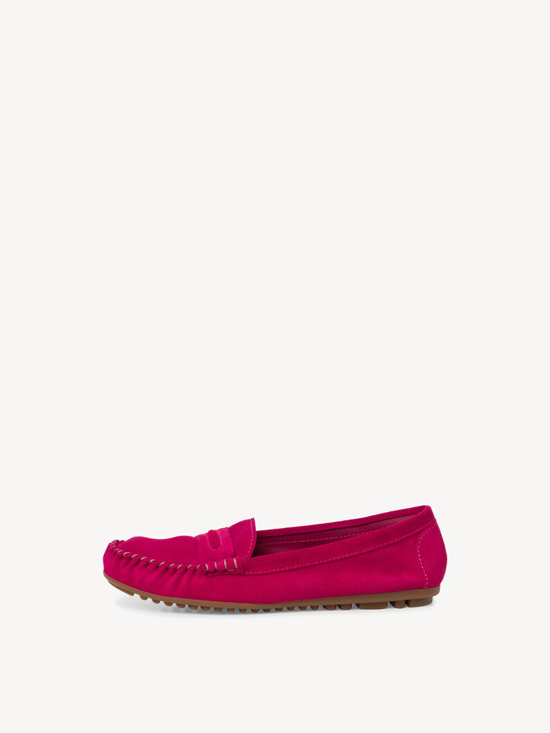 Leather Moccasin - pink, FUXIA, hi-res