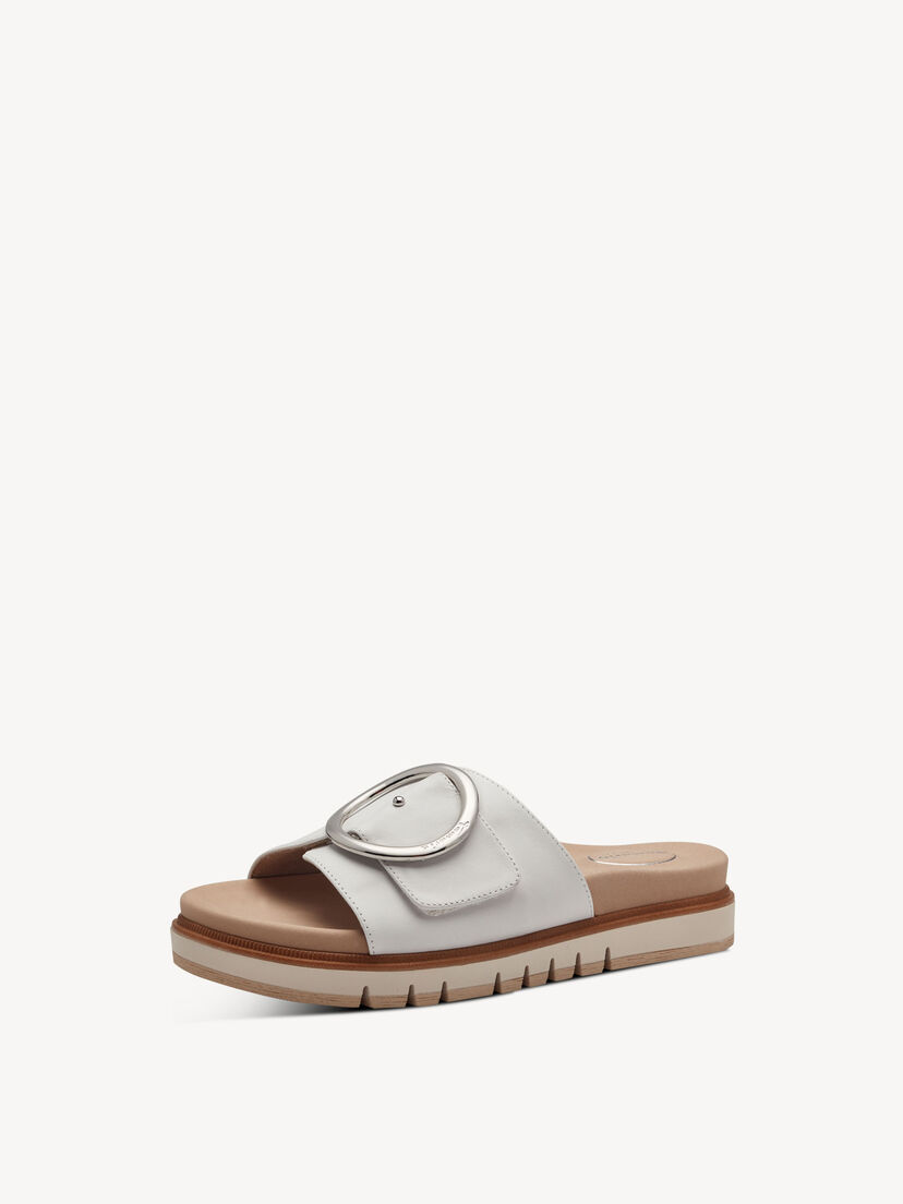 Leren Slipper - wit, WHITE NAPPA, hi-res