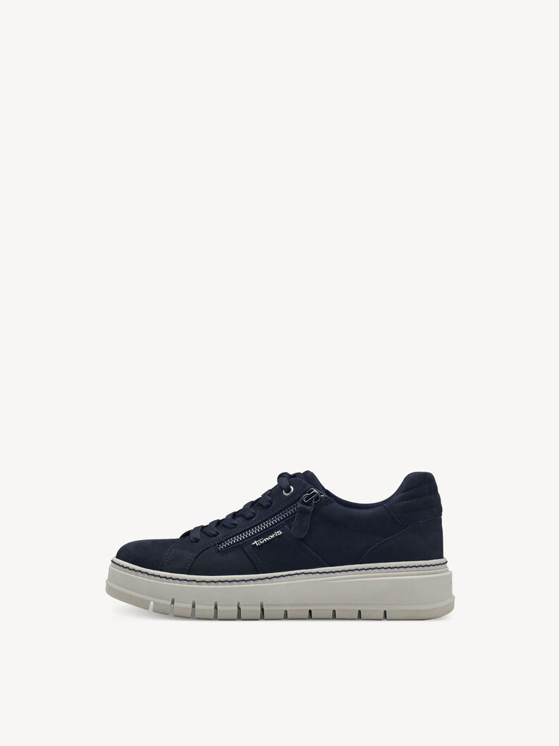 Ledersneaker - blau, NAVY, hi-res