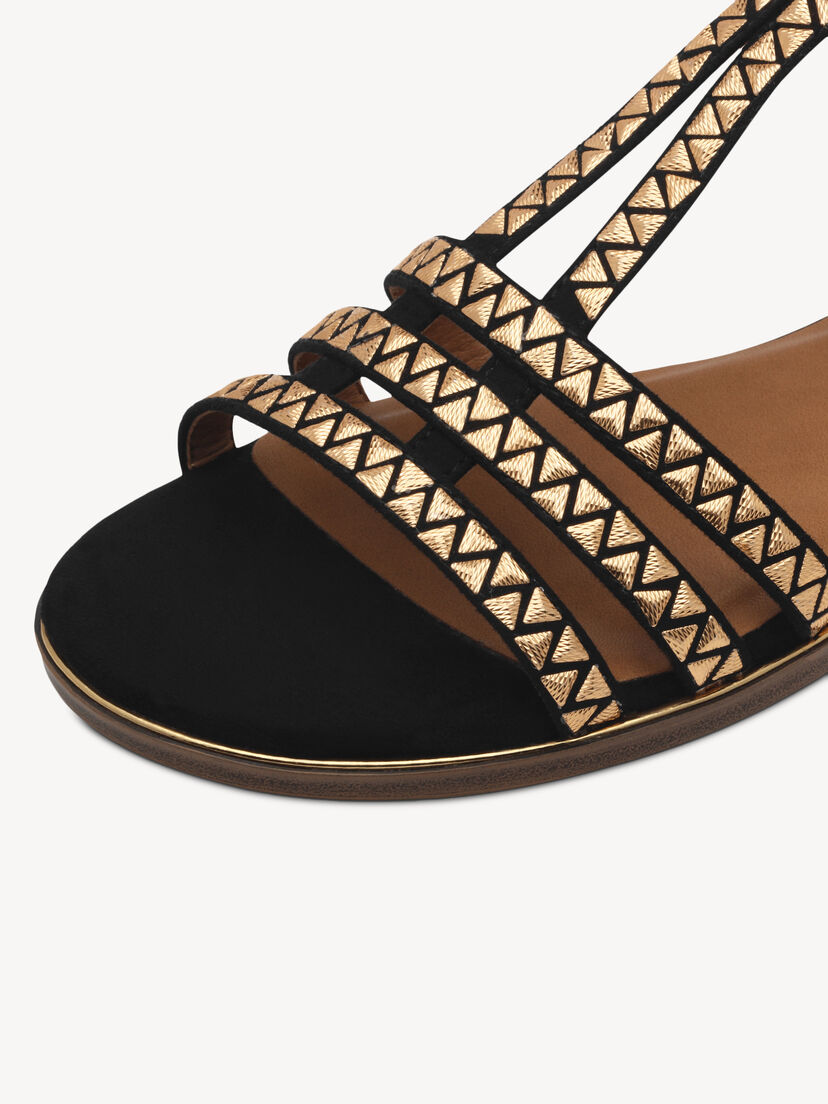 Sandaal, BLACK/GOLD, hi-res