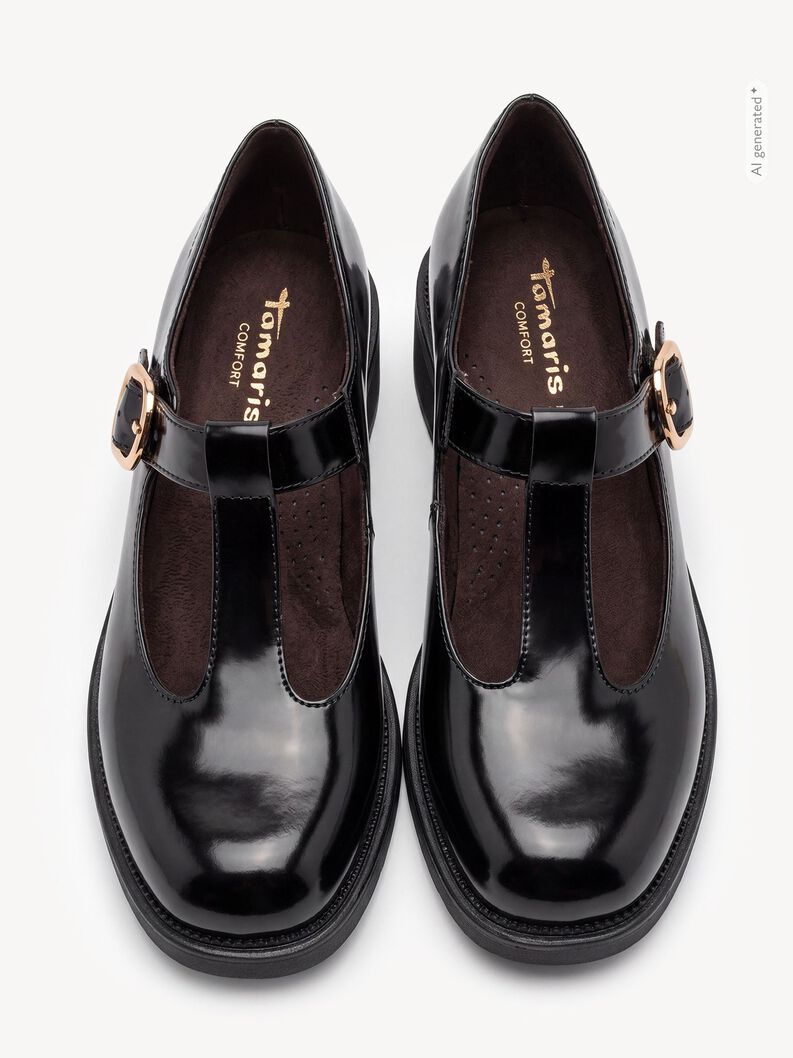 Slipper, BLACK PATENT, hi-res