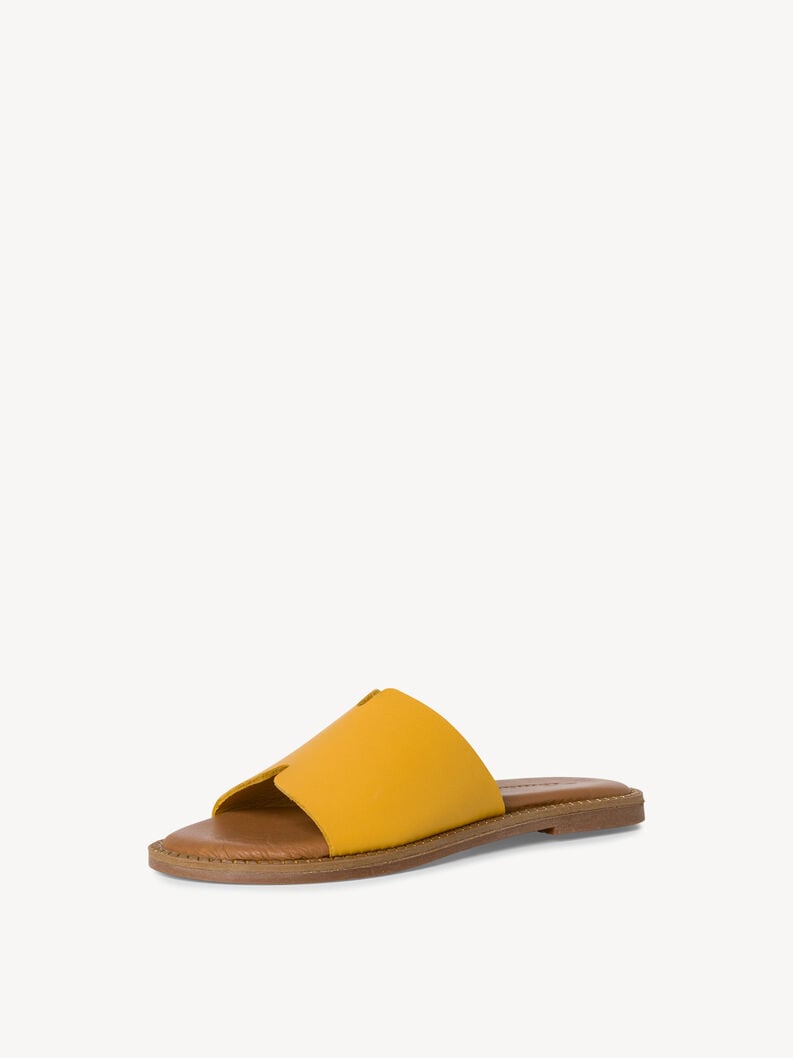 Kožené Pantofle - žlutá, SUN, hi-res