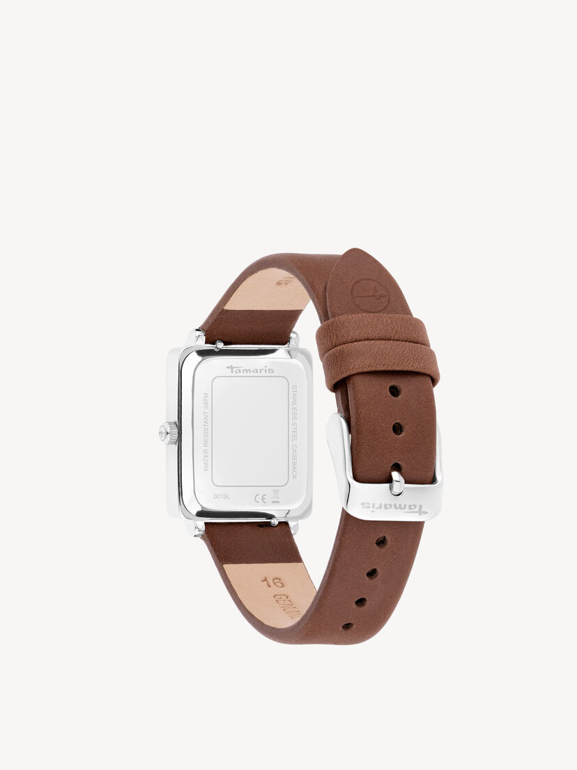 Horloge - zilver, silber bruin, hi-res