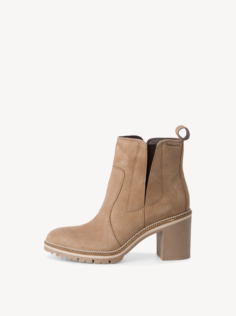 Bottine Chelsea en cuir - beige, beige, hi-res