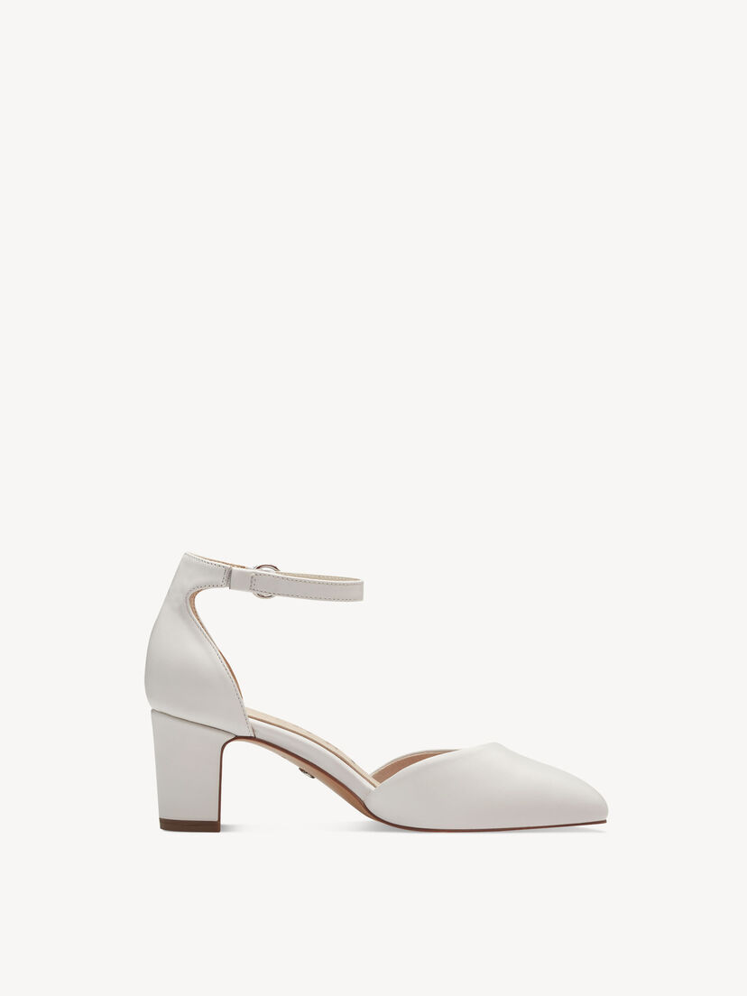 Leren Pumps - wit, WHITE LEATHER, hi-res
