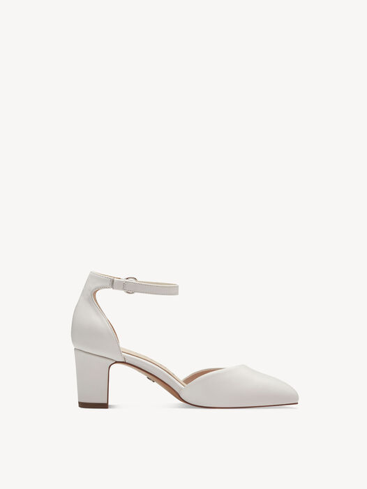 Pumps, WHITE LEATHER, hi-res