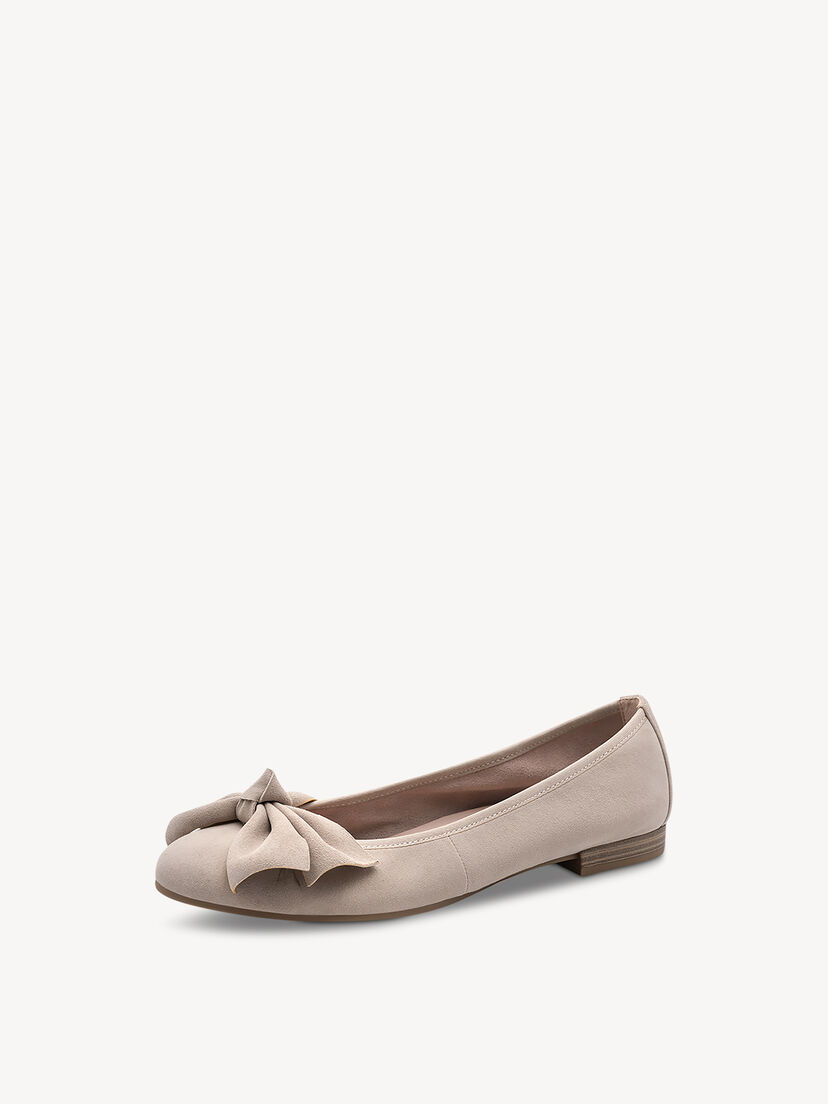 Leren Ballerina - beige, TAUPE, hi-res