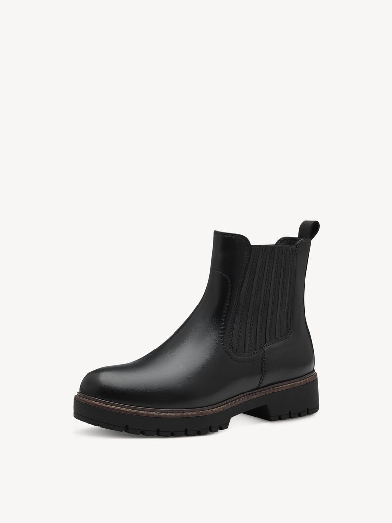 Leder Chelsea Boot - schwarz, BLACK LEATHER, hi-res