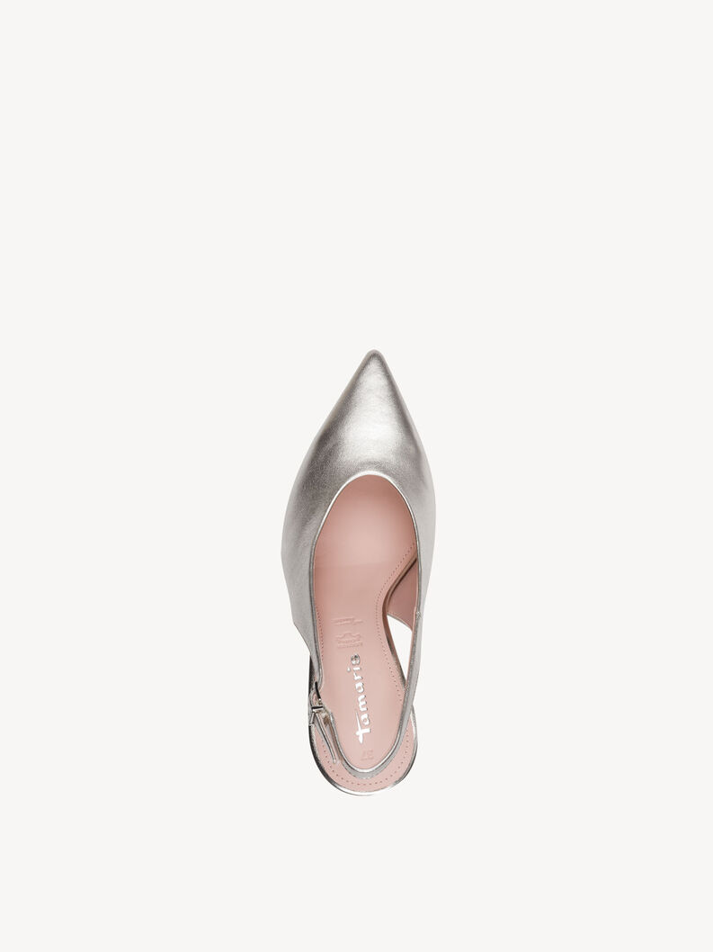 Slingpumps, PLATINUM, hi-res