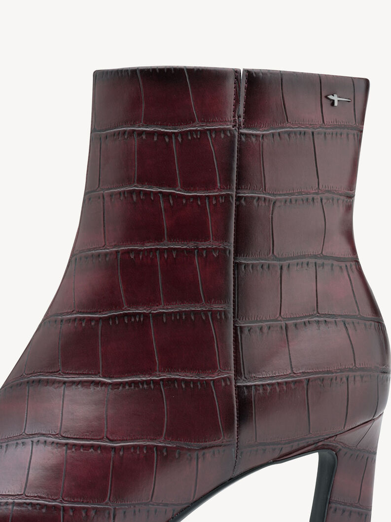 Bootie - red, MERLOT CROCO, hi-res