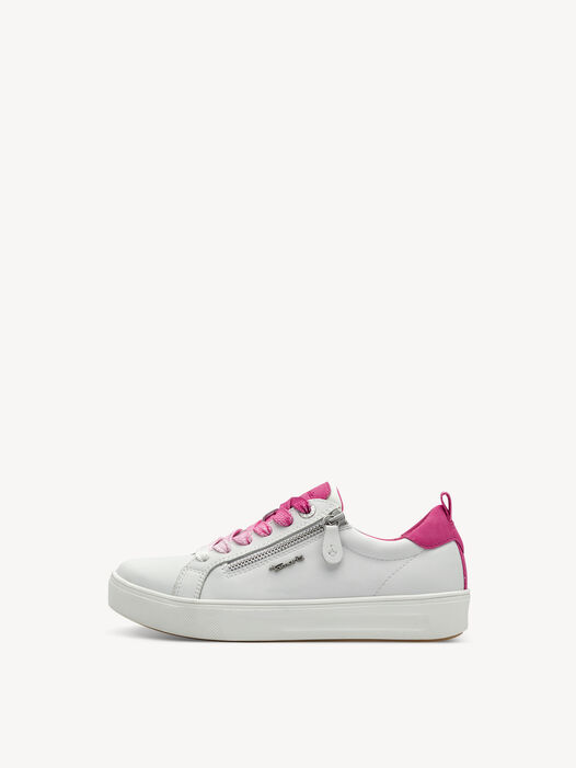 Sneaker, WHITE/FUXIA, hi-res