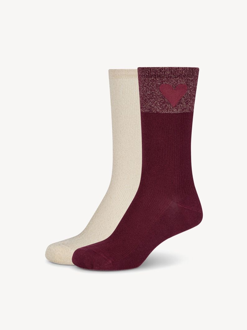 Socken 2er-Pack - rot, windsor wine, hi-res