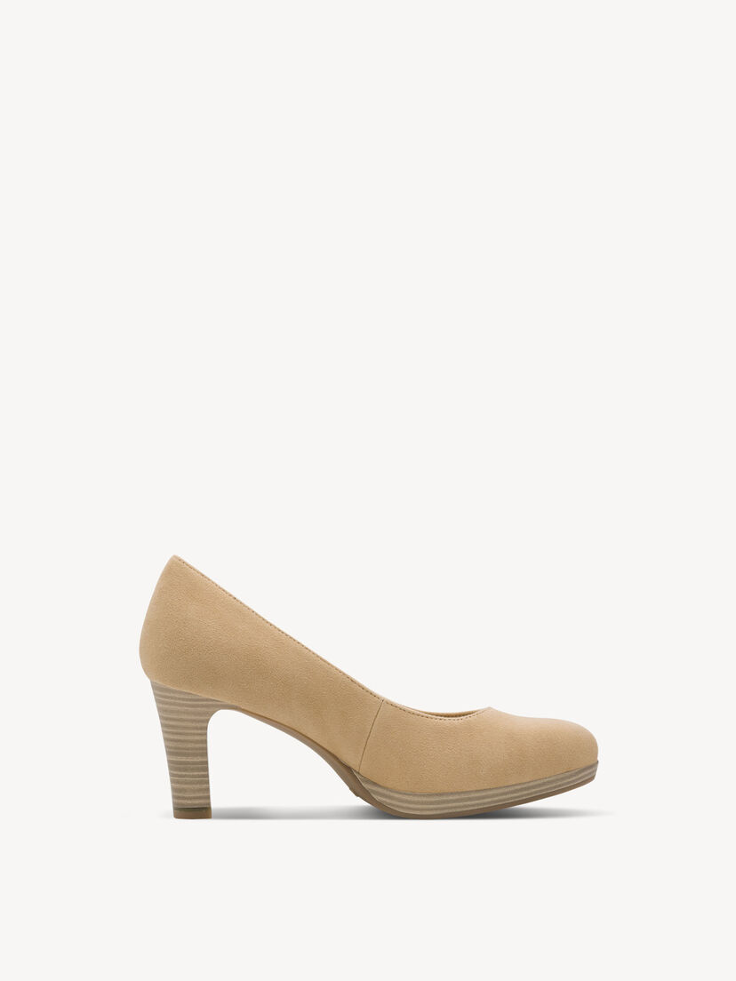 Leren Pumps - bruin, TAN SUEDE, hi-res