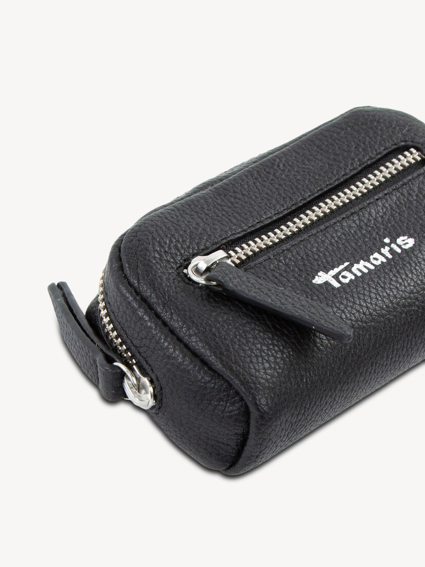 Leren Sleuteletui - zwart, black, hi-res