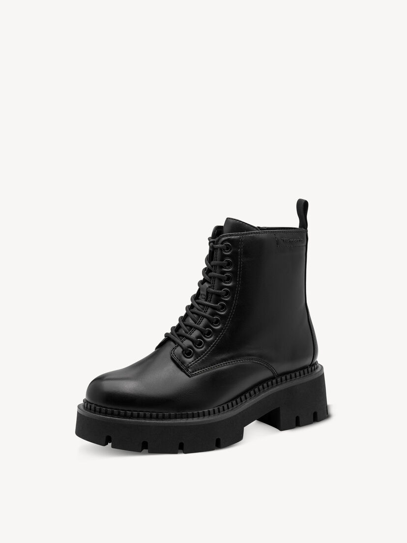 Enkellaarsje - zwart, BLACK, hi-res
