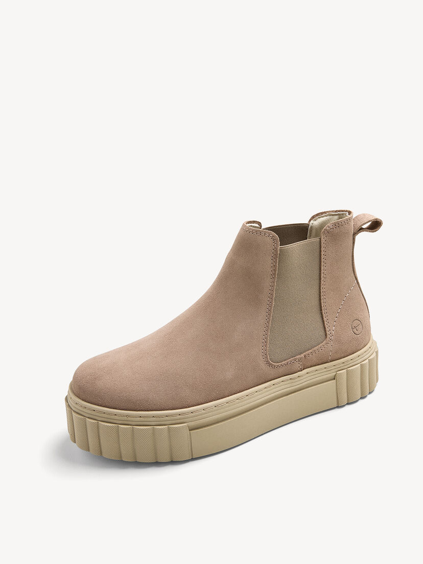 Leren Chelseaboot - beige, TAUPE, hi-res