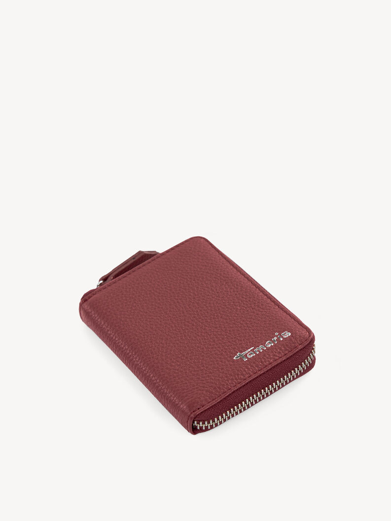 Leather Wallet - red, wine, hi-res