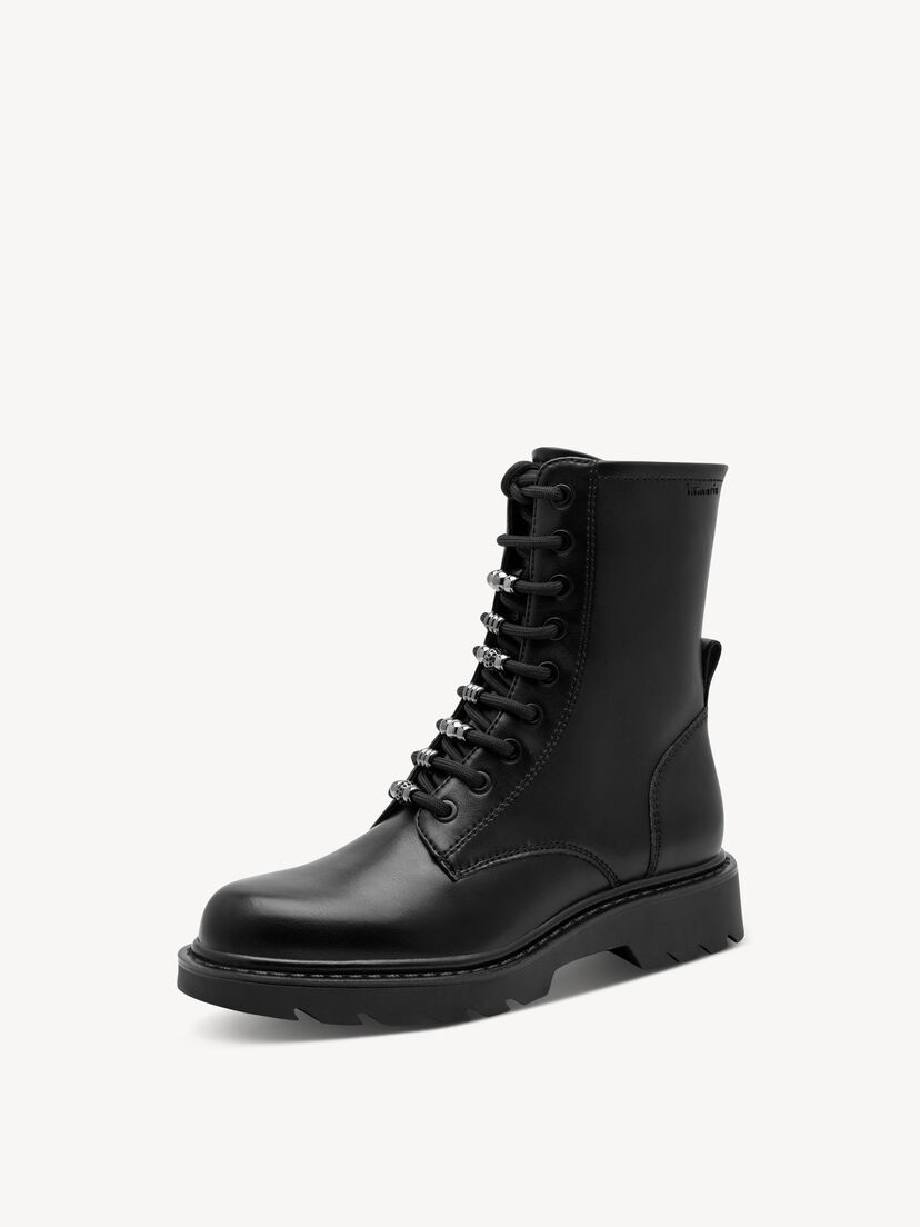 Enkellaarsje - zwart, BLACK, hi-res