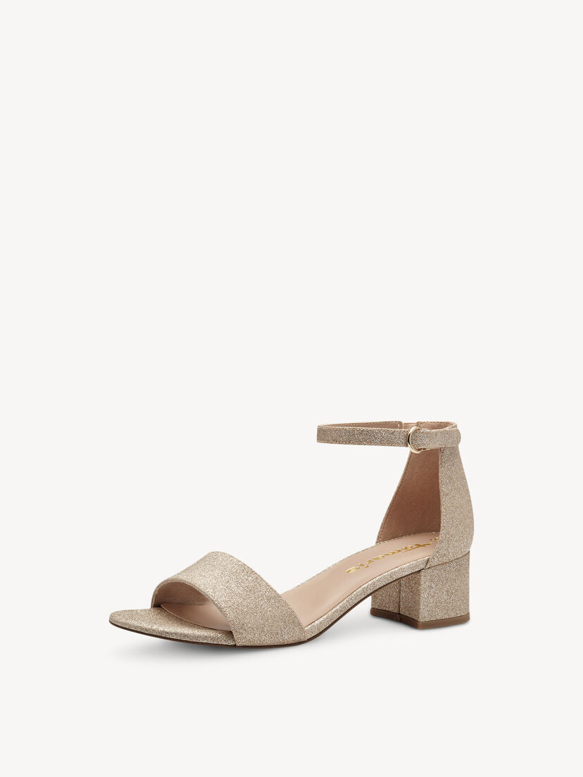 Sandaaltje - metallic, LT.GOLD GLAM, hi-res