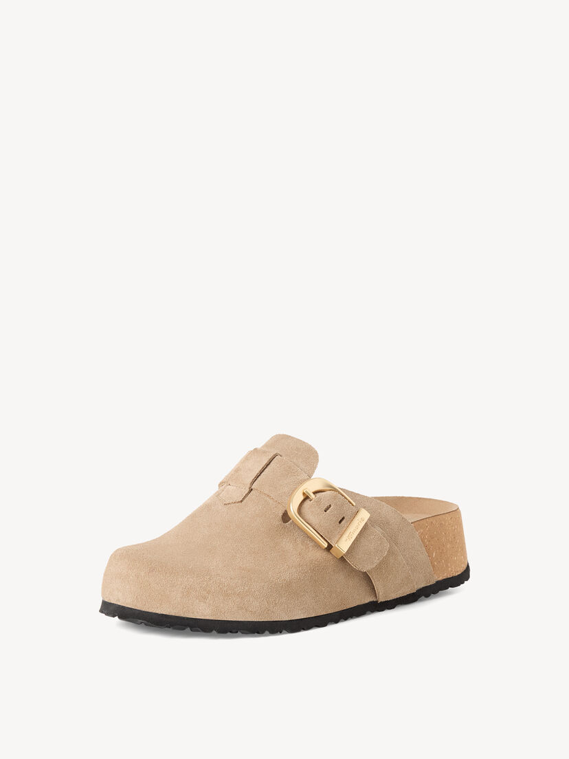 Leren Slipper - beige, TAUPE, hi-res