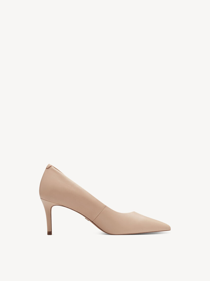 Leren Pumps - beige, NUDE, hi-res