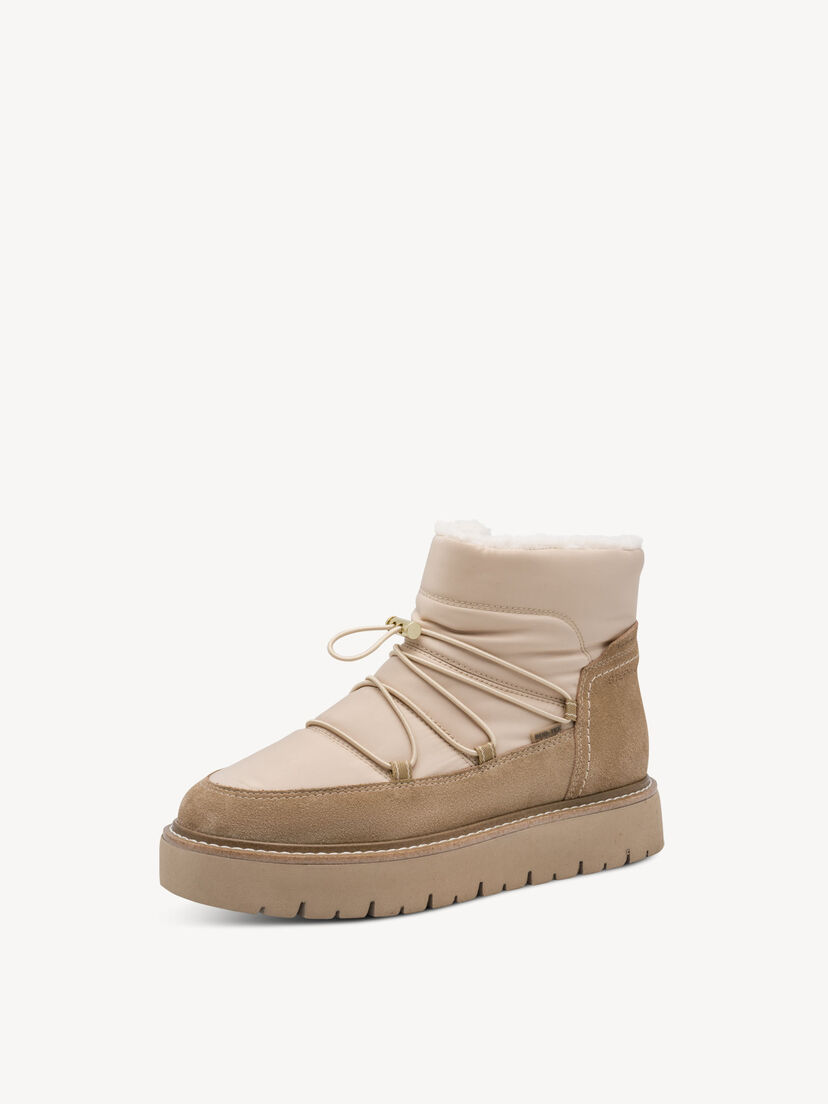 Enkellaarsje - beige warme voering, beige, hi-res