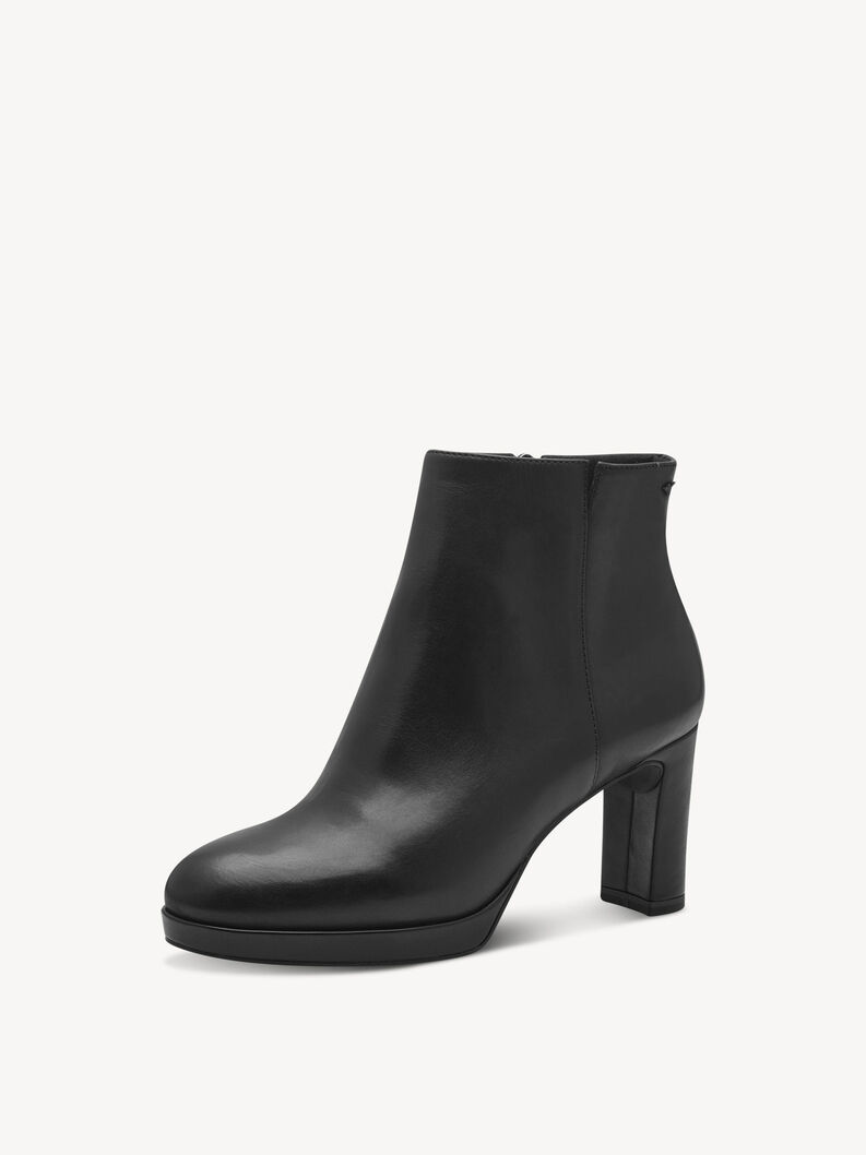 Bottine en cuir - noir, BLACK LEATHER, hi-res