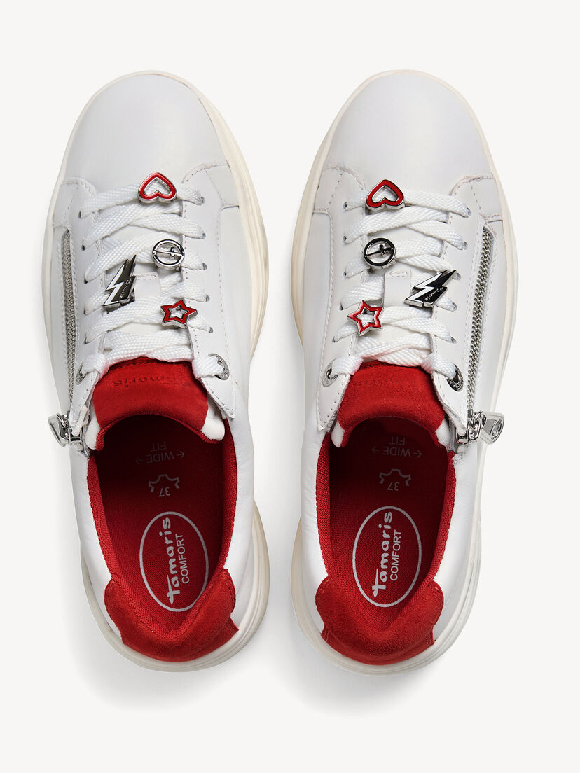 Sneaker, WHITE/RED, hi-res