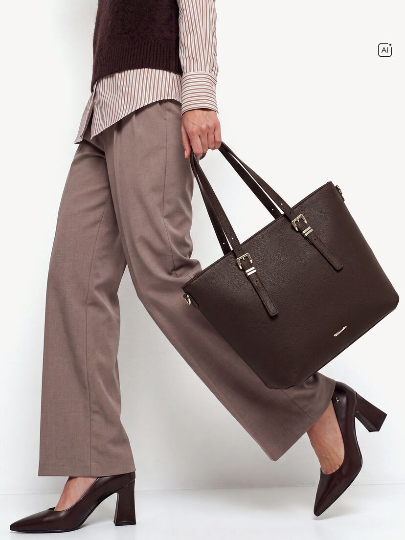 Shopper - bruin, brown, hi-res