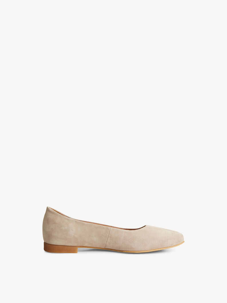 Ballerine en cuir - beige, beige, hi-res