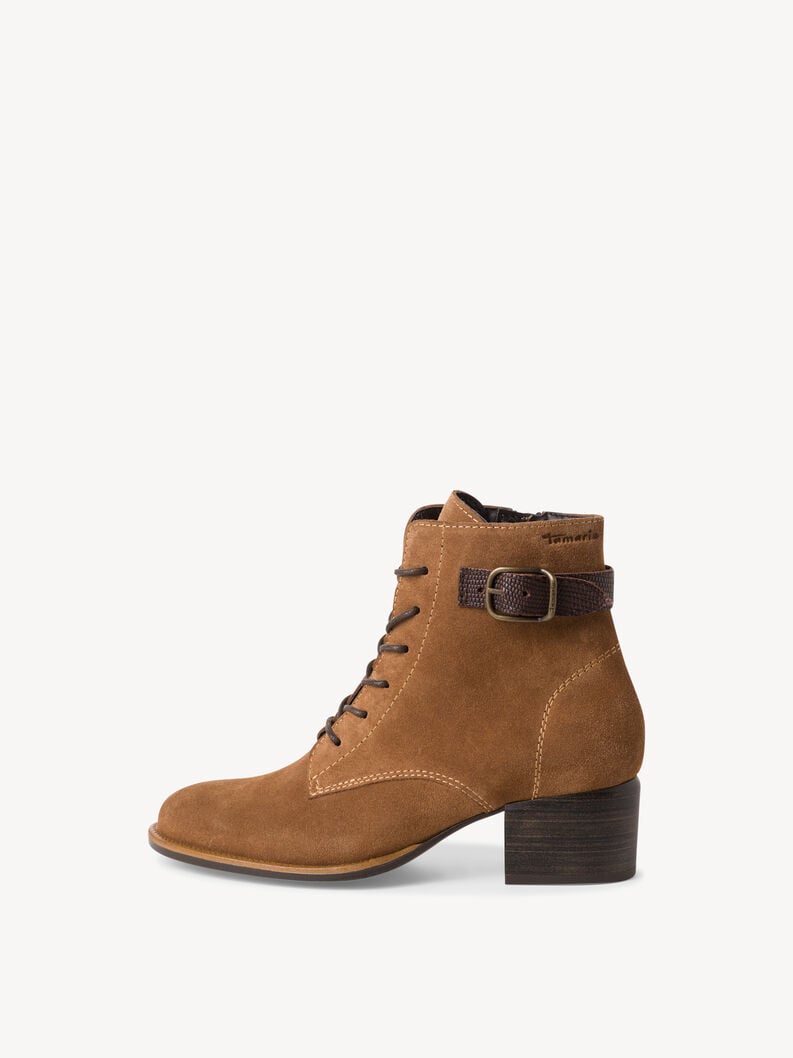 Leather Bootie - brown, COGNAC, hi-res