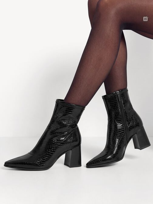 Stiefelette, BLACK CROCO, hi-res