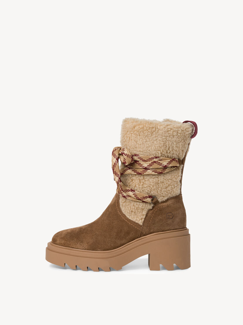 Leren Enkellaarsje - bruin warme voering, BROWN COMB, hi-res