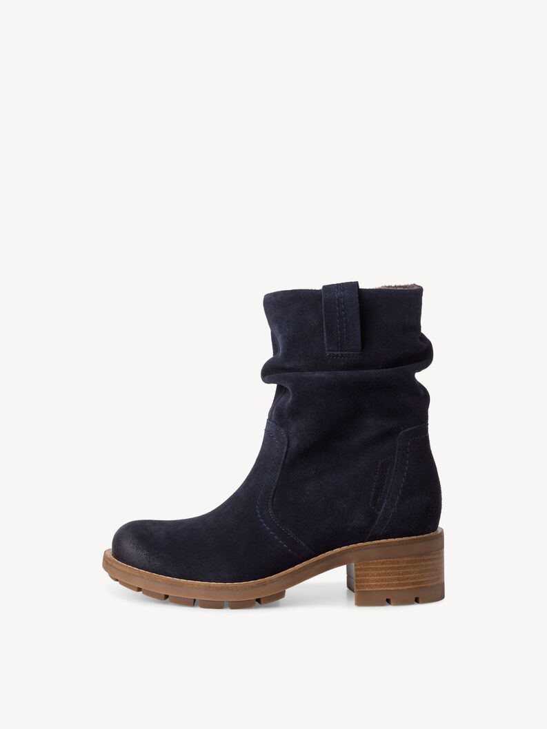 Leather Bootie - blue, NAVY, hi-res