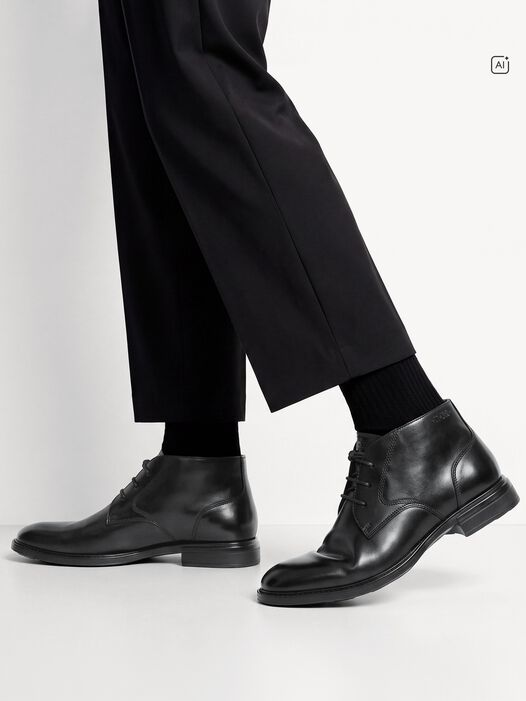 Enkellaarsje, BLACK LEATHER, hi-res
